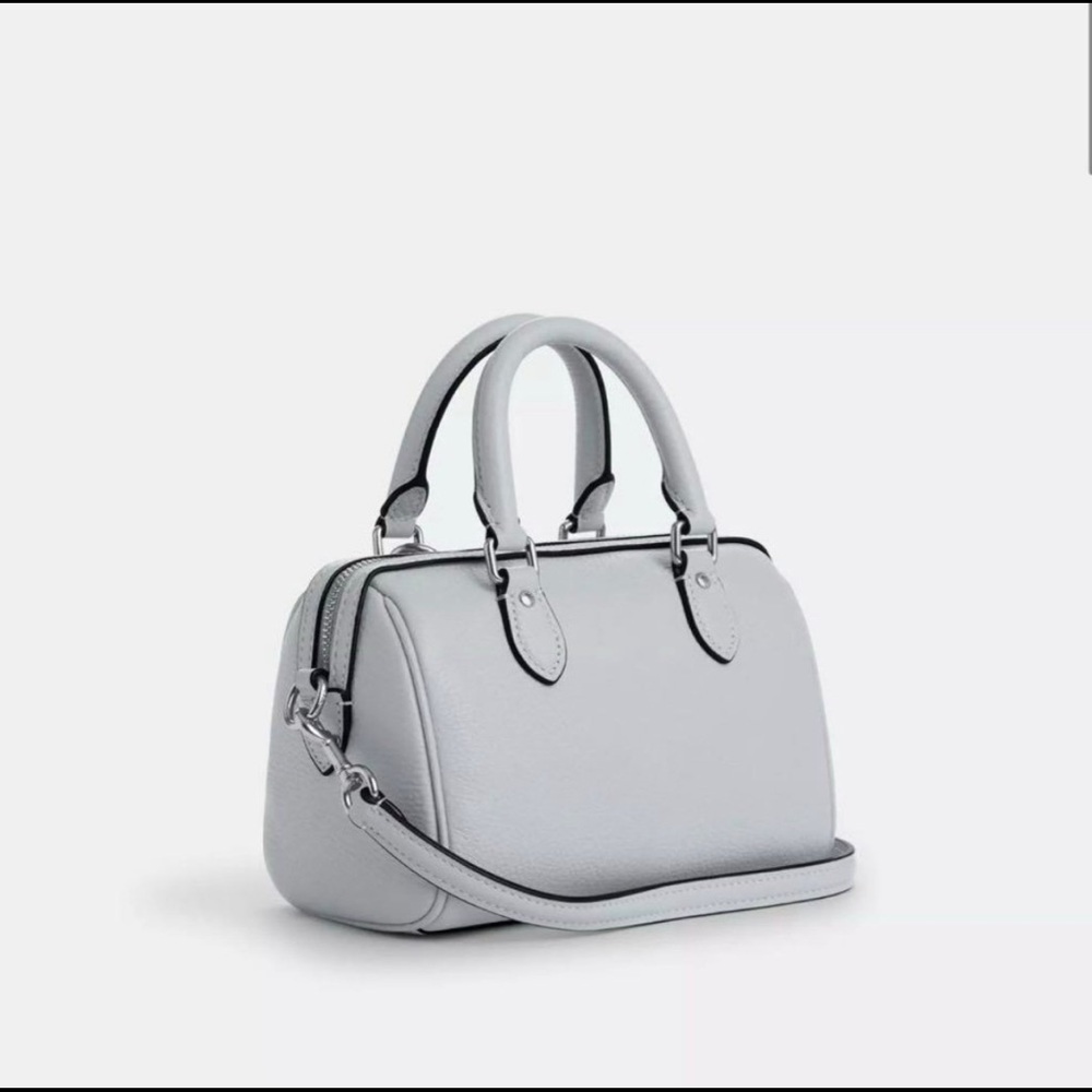 Coach Mini Rowan Bag With Charms Ice Blue NWT - Picture 6 of 9